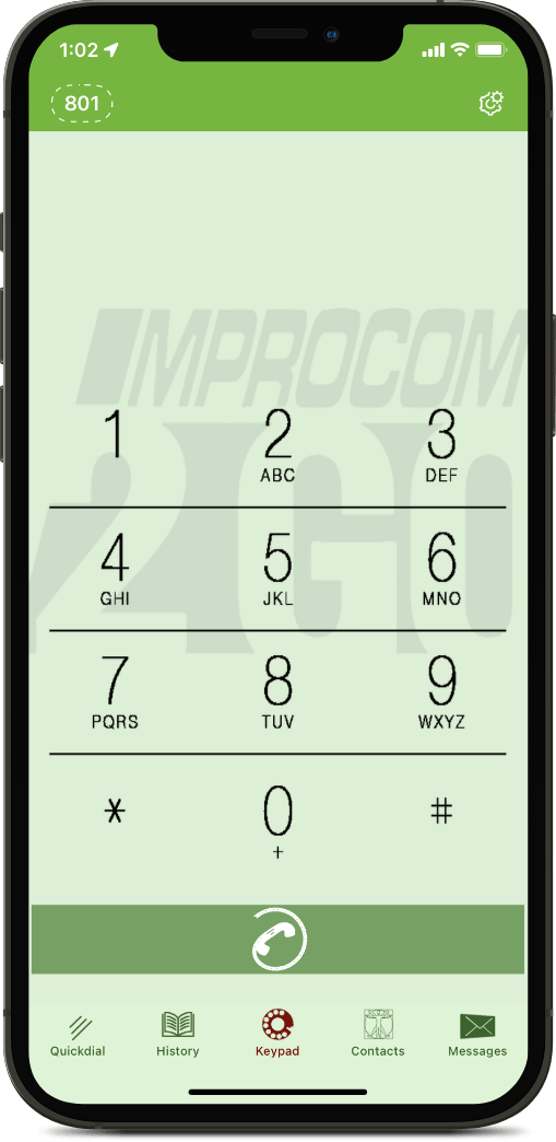 image of the Improcom 2Go mobile app